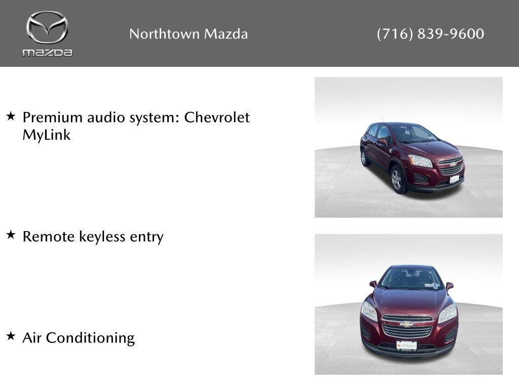 Used 2016 Chevrolet Trax LS with VIN 3GNCJNSB3GL223210 for sale in Amherst, NY