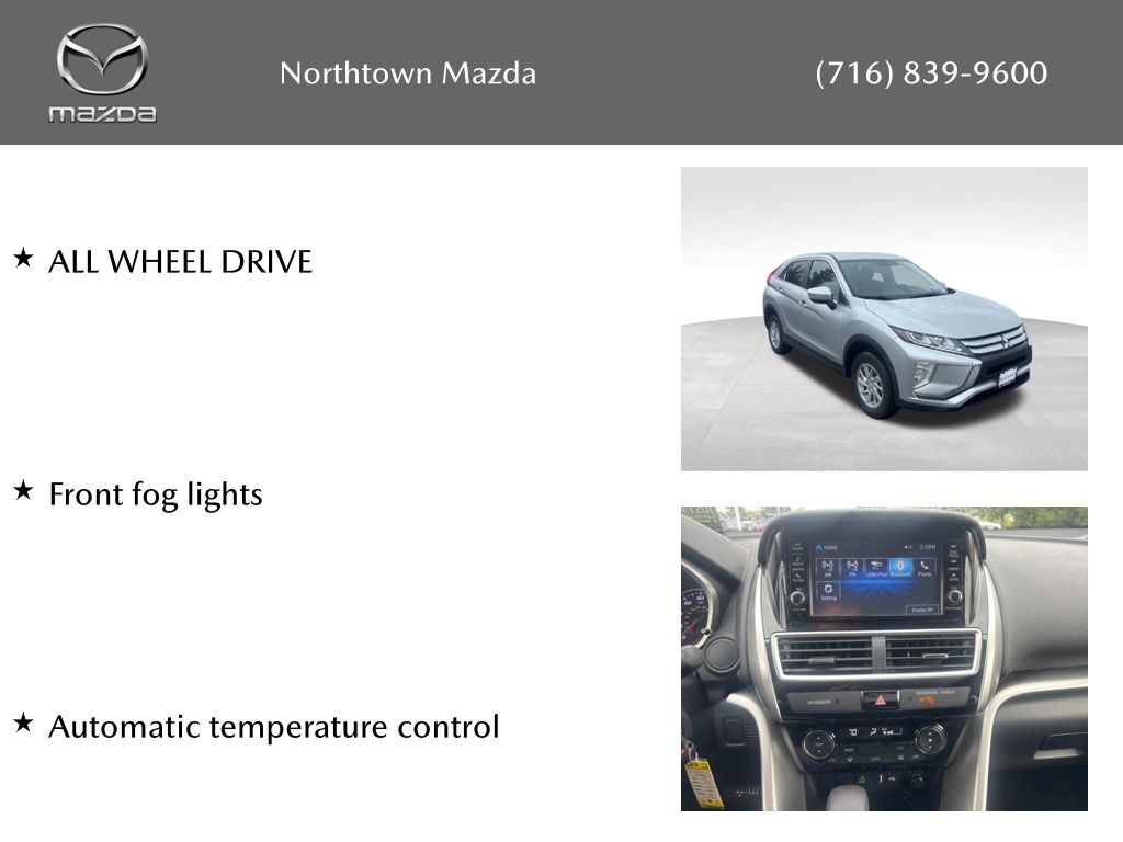 Used 2019 Mitsubishi Eclipse Cross ES with VIN JA4AT3AA9KZ029168 for sale in Amherst, NY