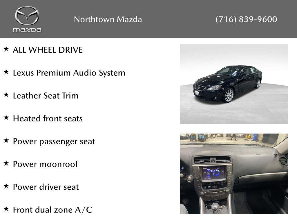 Used 2013 Lexus IS 250 with VIN JTHCF5C28D5060945 for sale in Amherst, NY