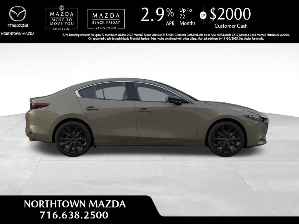 New 2025 Mazda MAZDA3 SDN 2.5 Turbo Carbon Edition AWD SEDAN