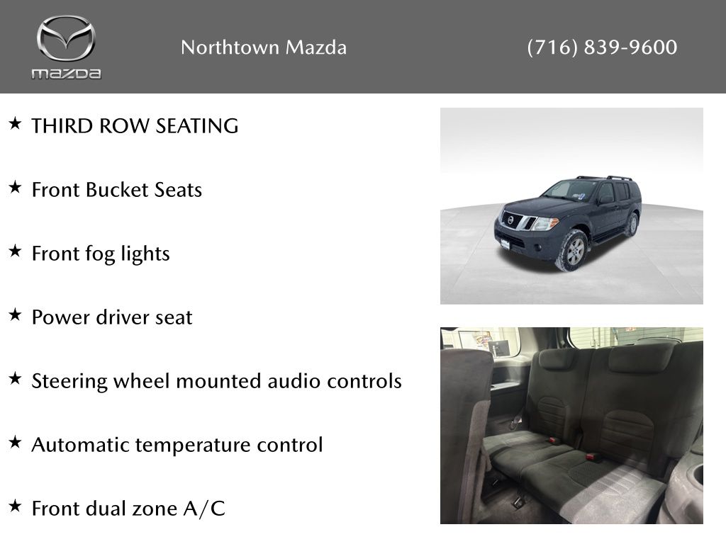 Used 2012 Nissan Pathfinder SV with VIN 5N1AR1NBXCC611582 for sale in Amherst, NY