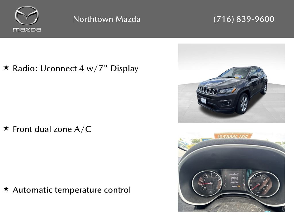 Used 2019 Jeep Compass Latitude with VIN 3C4NJDBB7KT648028 for sale in Amherst, NY