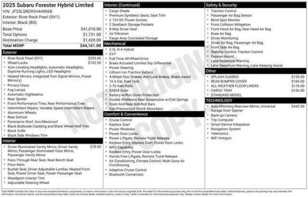 New 2025 Subaru Forester Limited Hybrid SUV