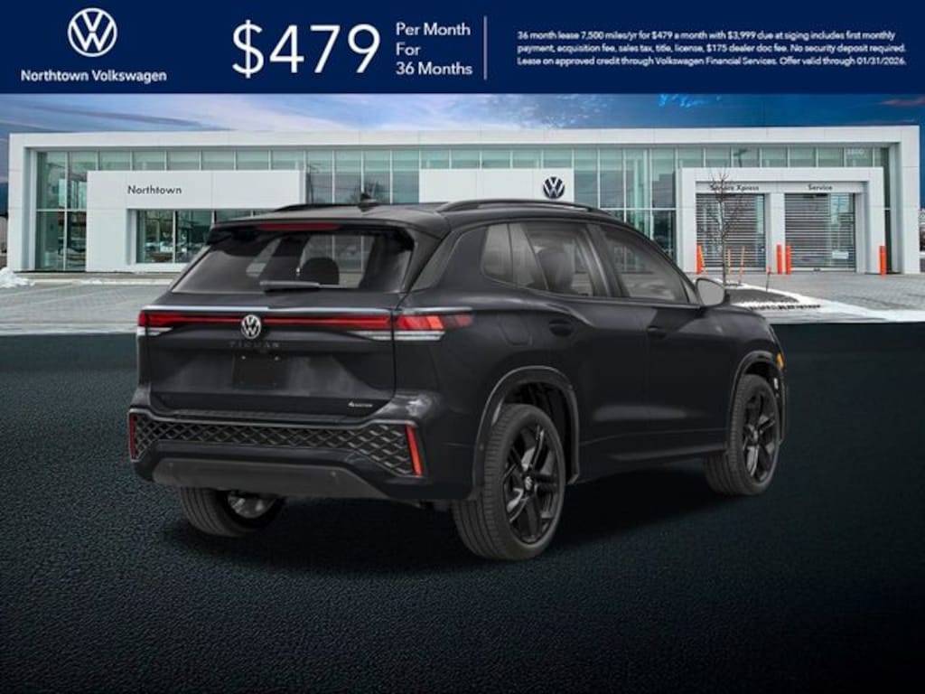 New 2026 Volkswagen Tiguan 2.0T SE R-Line Black SUV