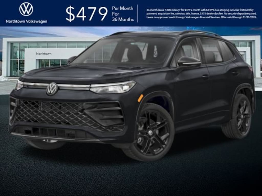 New 2026 Volkswagen Tiguan 2.0T SE R-Line Black SUV