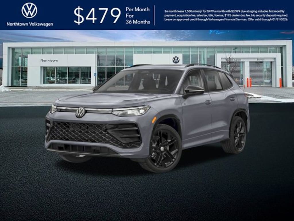 New 2026 Volkswagen Tiguan 2.0T SE R-Line Black SUV