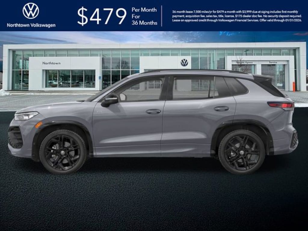 New 2026 Volkswagen Tiguan 2.0T SE R-Line Black SUV