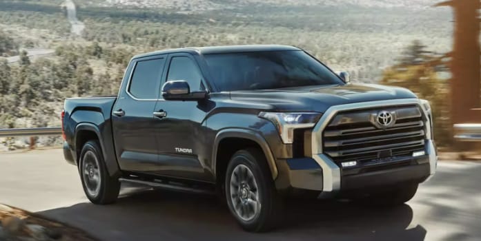 2024 toyota tundra whizzing up a mountain for toyota tundra routine maintenace schedule