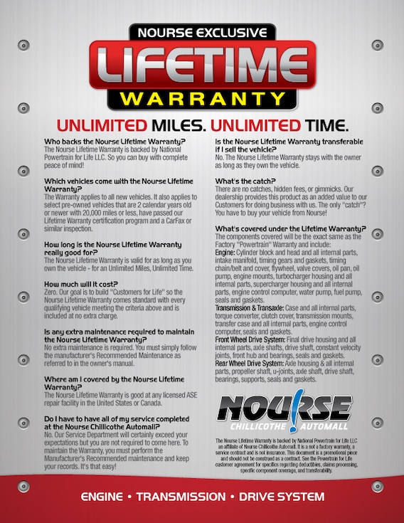 Receive a Lifetime Engine Warranty When You Buy with Knight Ford