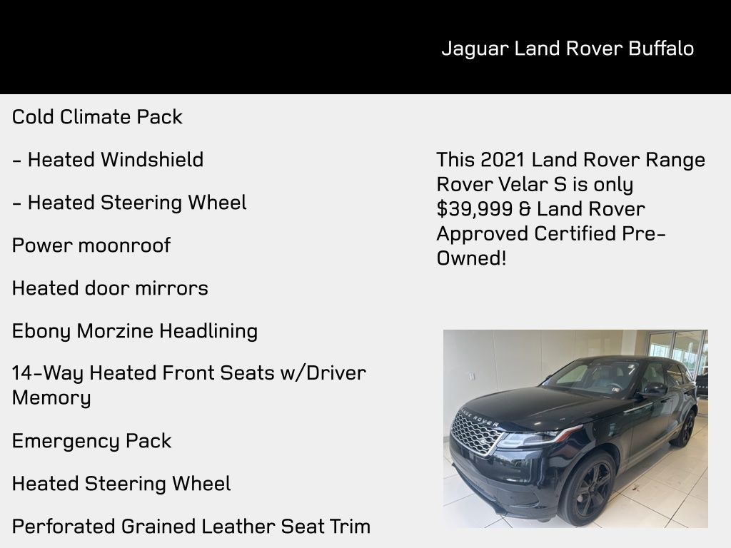 Certified 2021 Land Rover Range Rover Velar S SUV