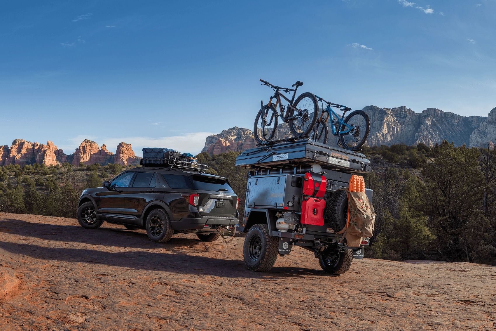 Ford SUV camping trip