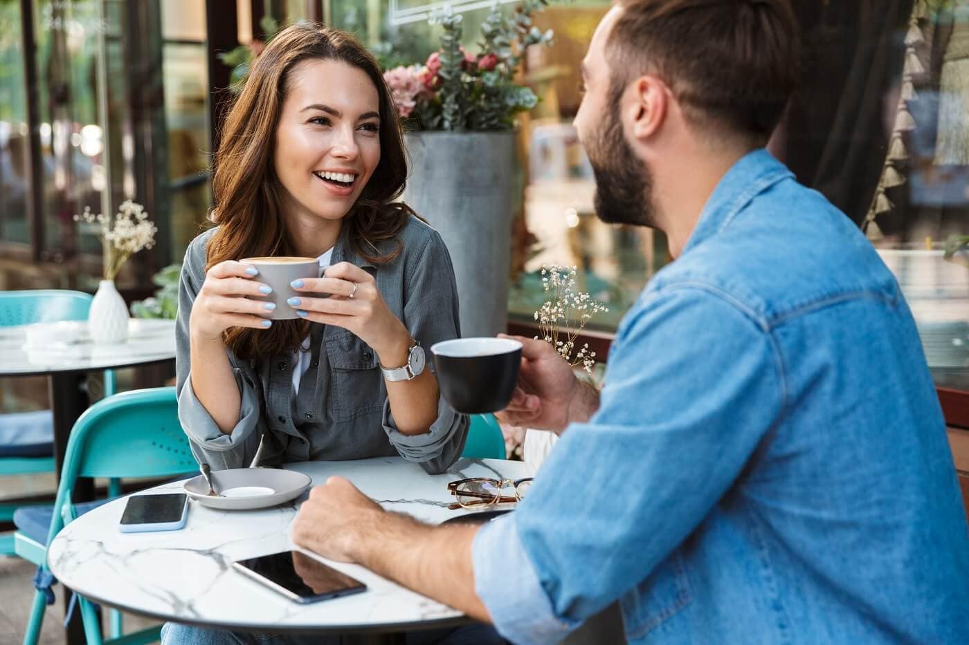 Couple enjoying coffee in Fishersville VA