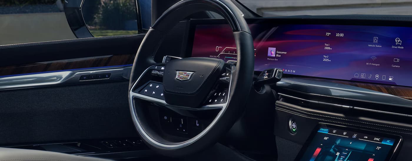 Infotainment display and digital gauge cluster on a 2026 Cadillac Escalade