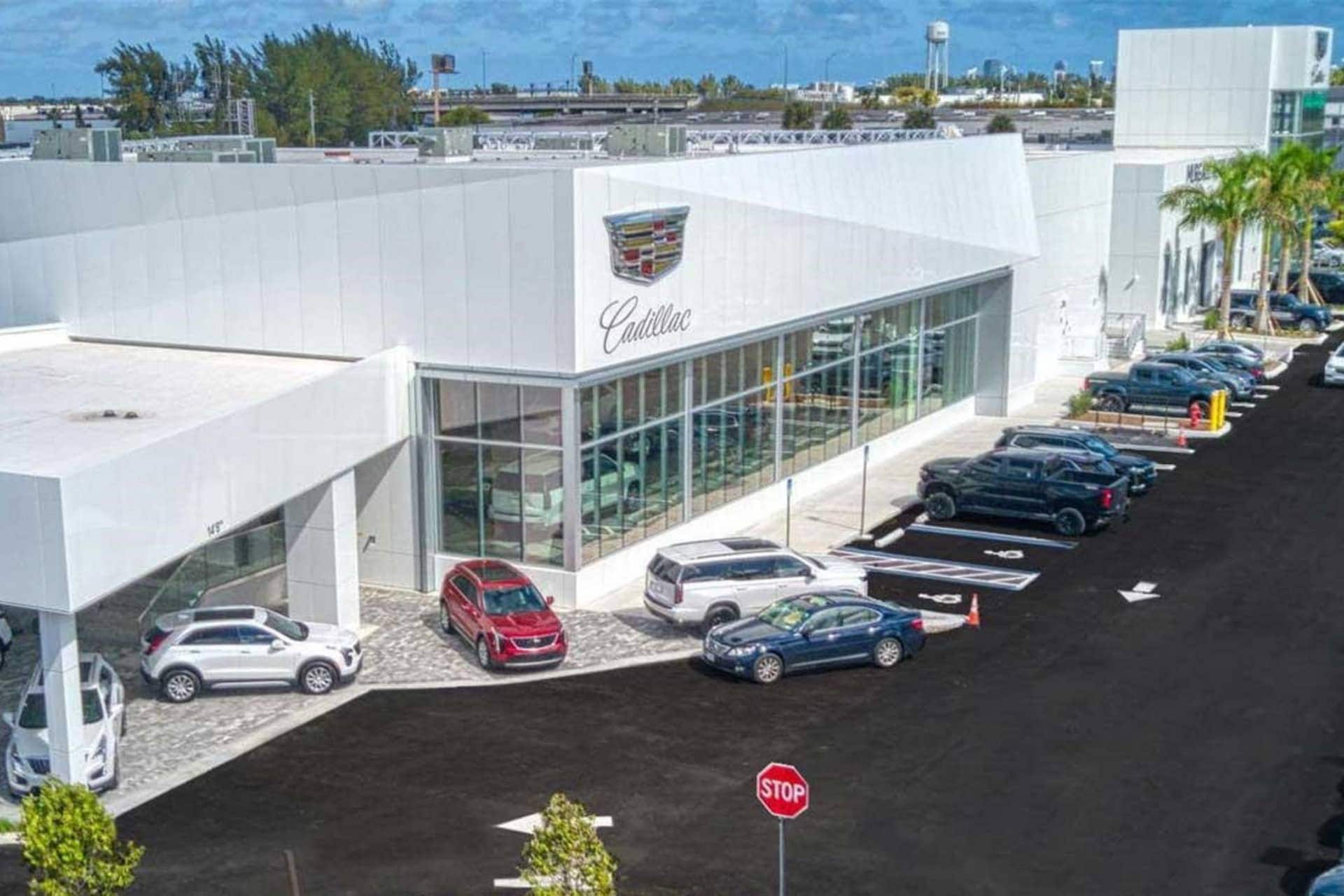 Ocean Cadillac dealership at 17800 Ipco Road in Miami, Florida