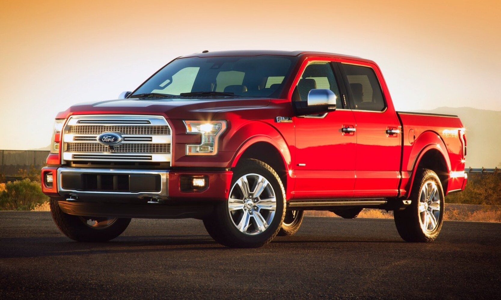 a red Used 2015 Ford F-150 Truck