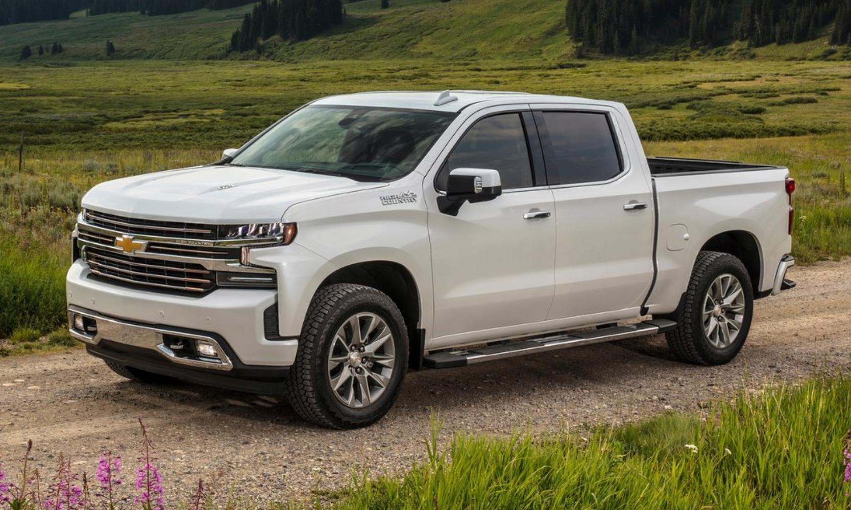 Used 2019 Chevy Silverado 1500 High Country in white exterior color