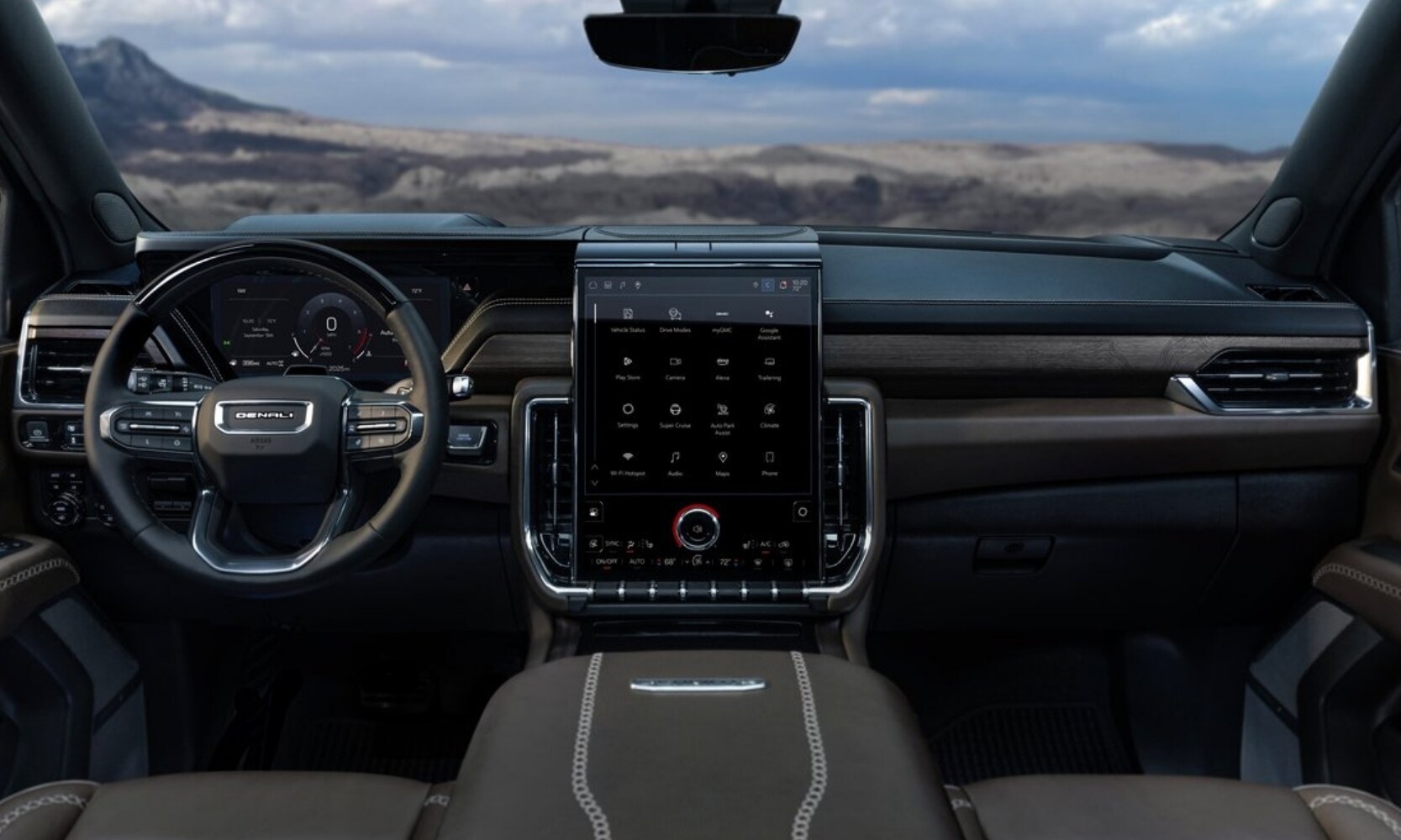 Front interior dashboard inside the 2025 GMC Yukon SUV