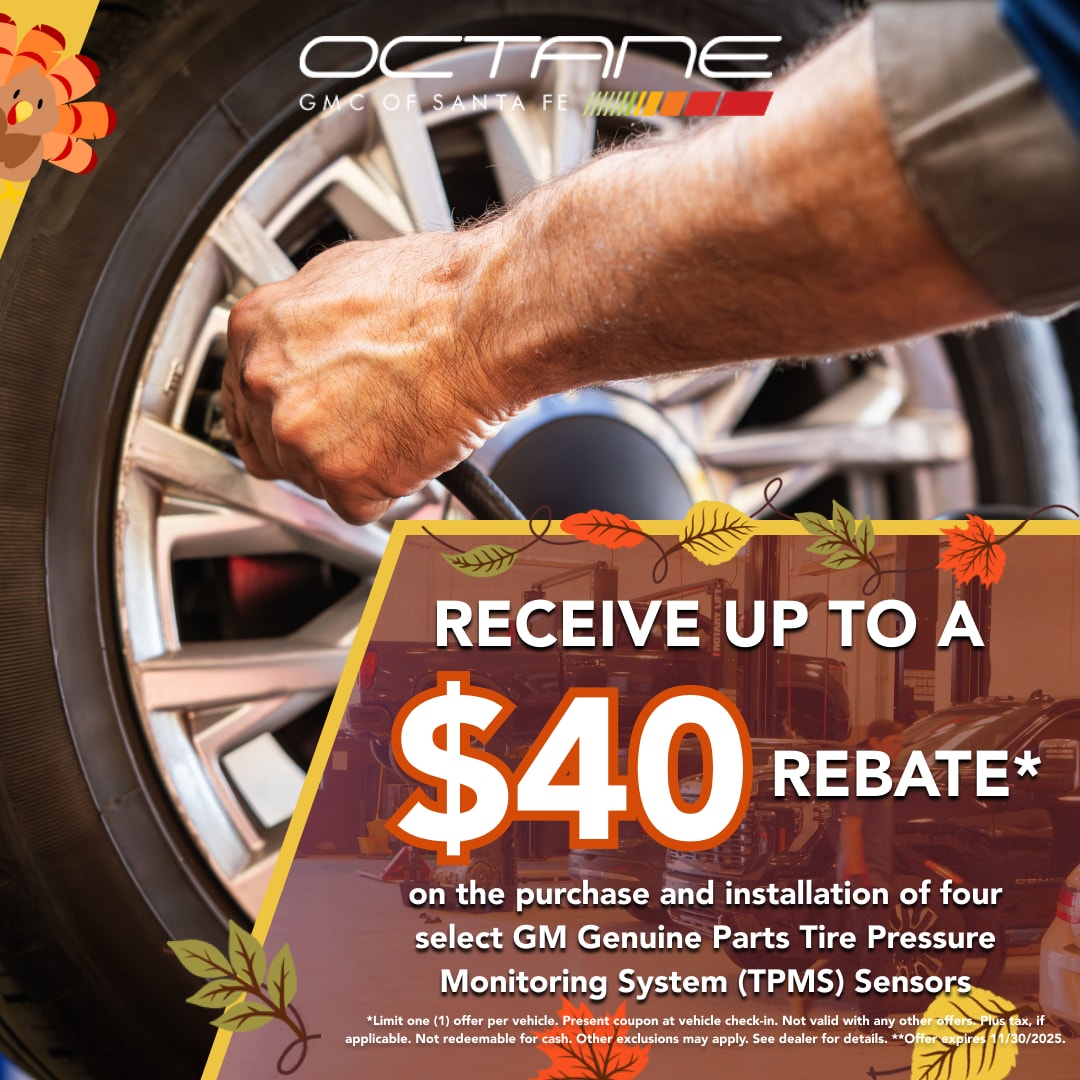 Receive upto $40 rebate on GM Genuine Parts TPMS Sensors