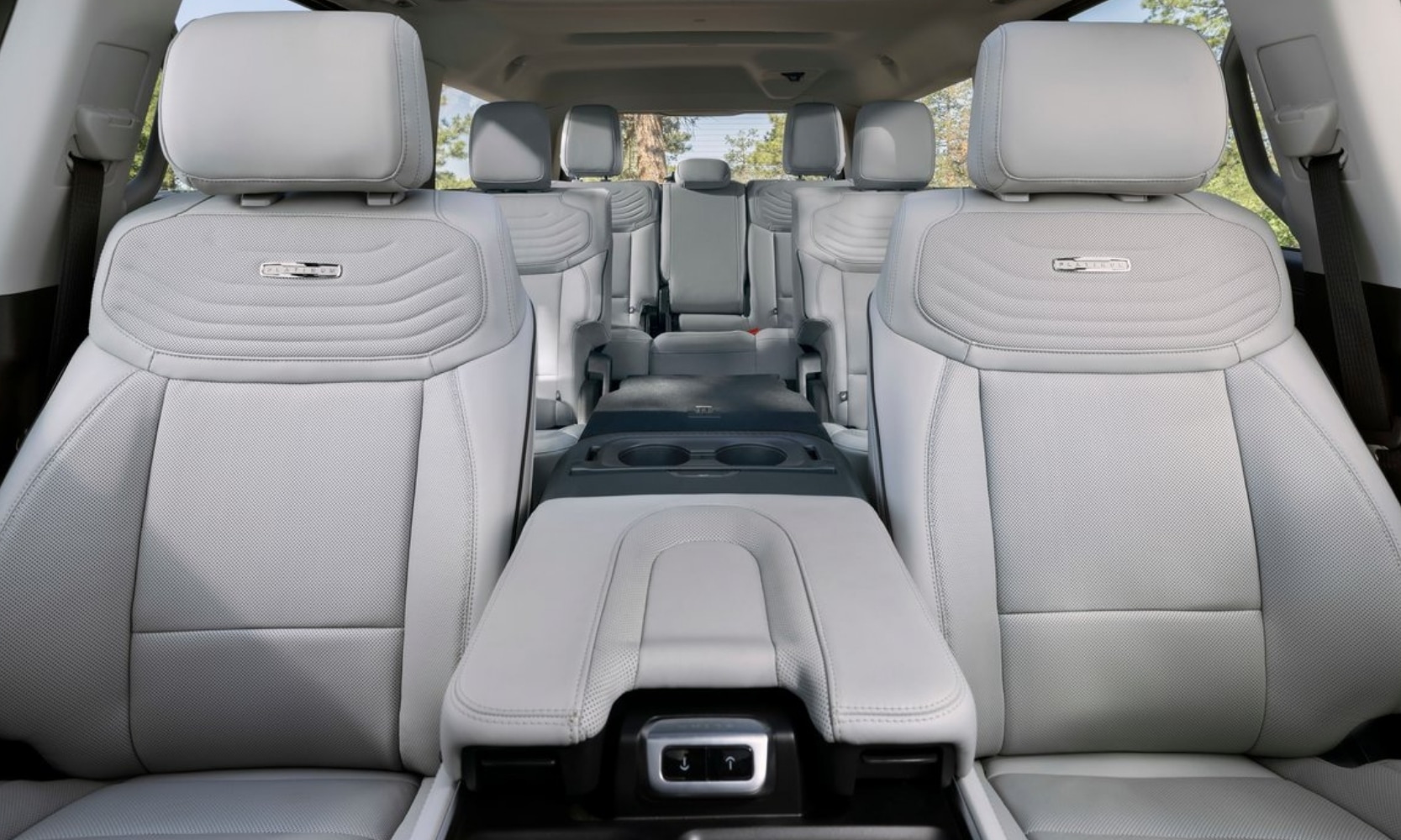 Rear interior seating configuration inside the 2025 Ford Expedition SUV