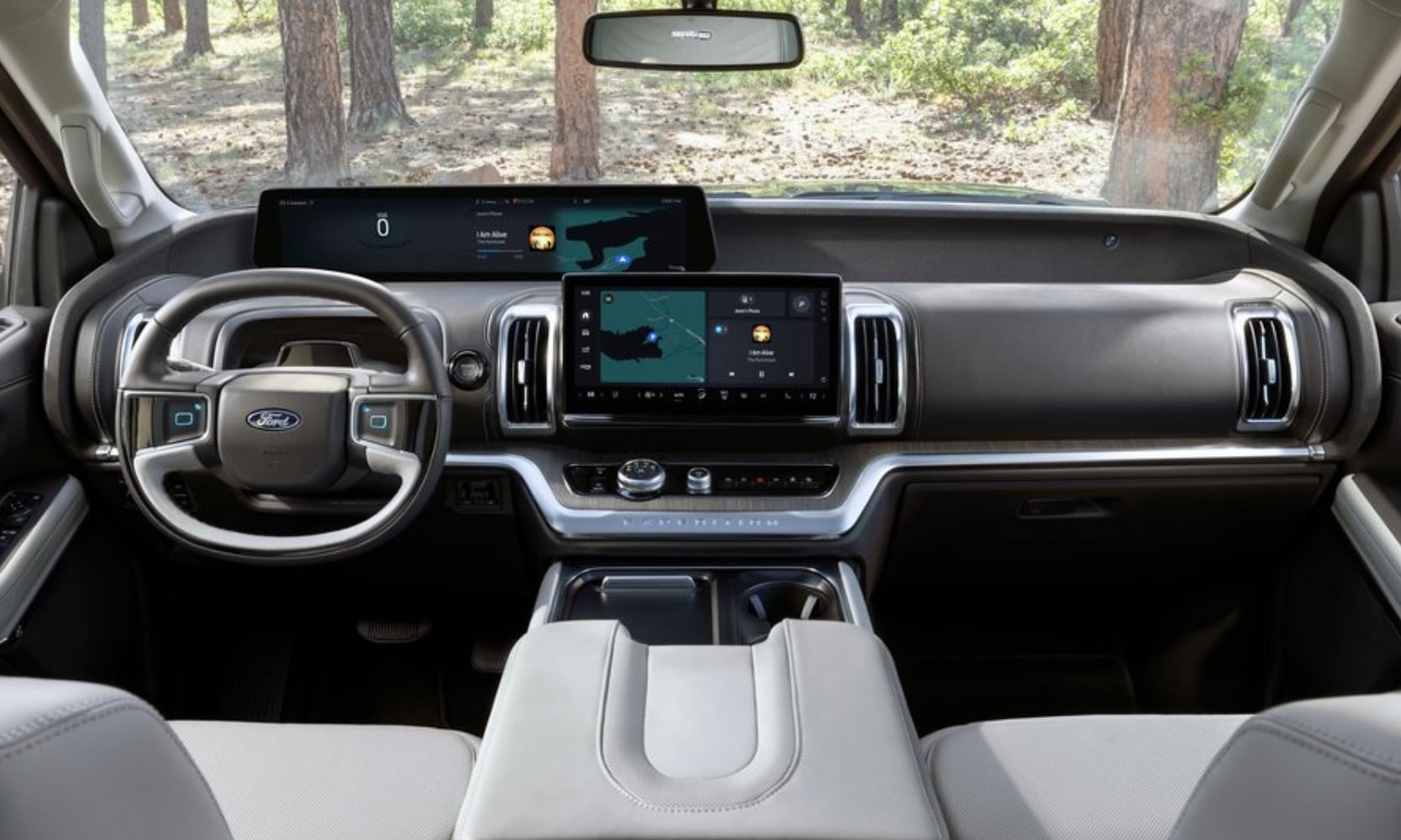 Front interior dashboard inside the 2025 Ford Expedition SUV