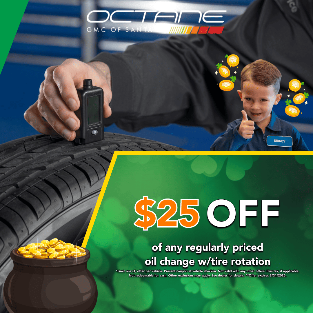 $25 off of any regularly priced oil change w/tire rotation