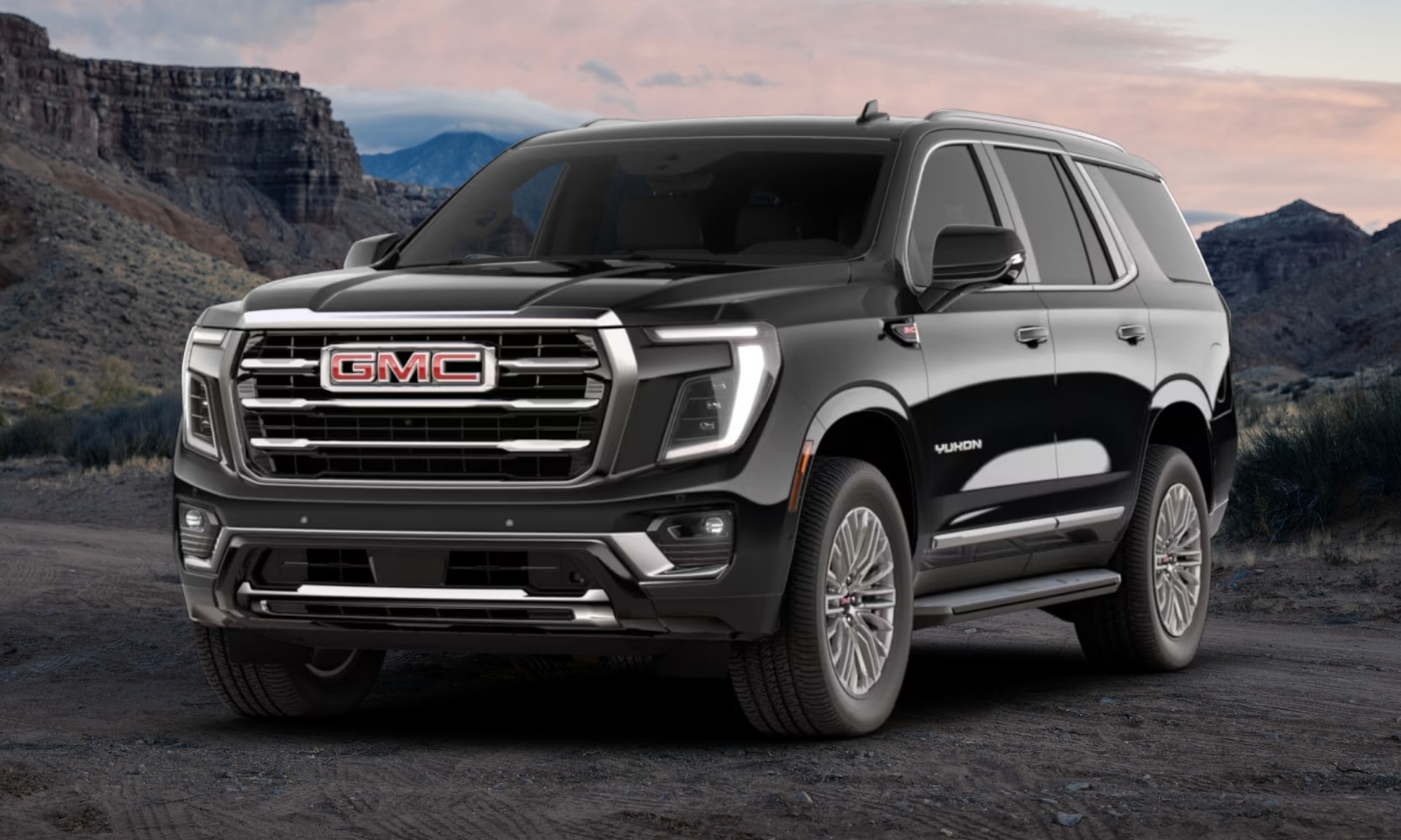 new 2025 GMC Yukon Elevation model in onyx black exterior color
