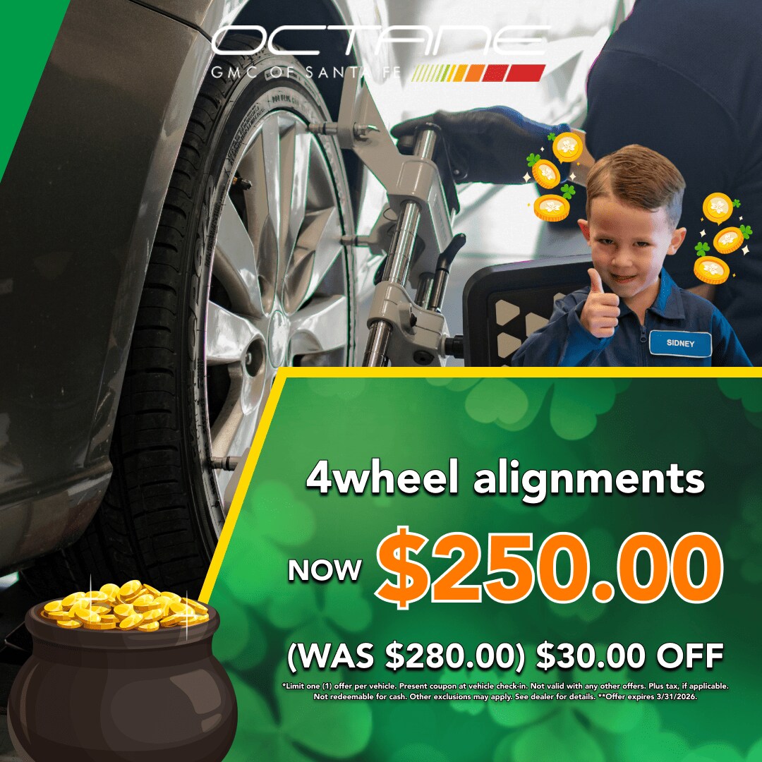 $30 Off on 4 Wheel Alignment. Now at $250.