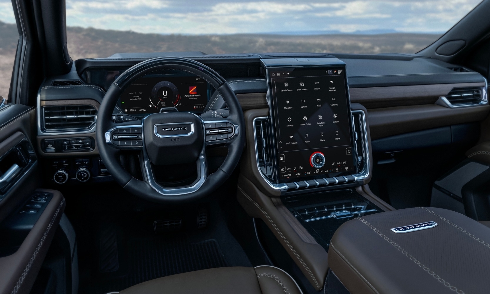 front interior dashboard inside the 2025 GMC Yukon Denali Ultimate