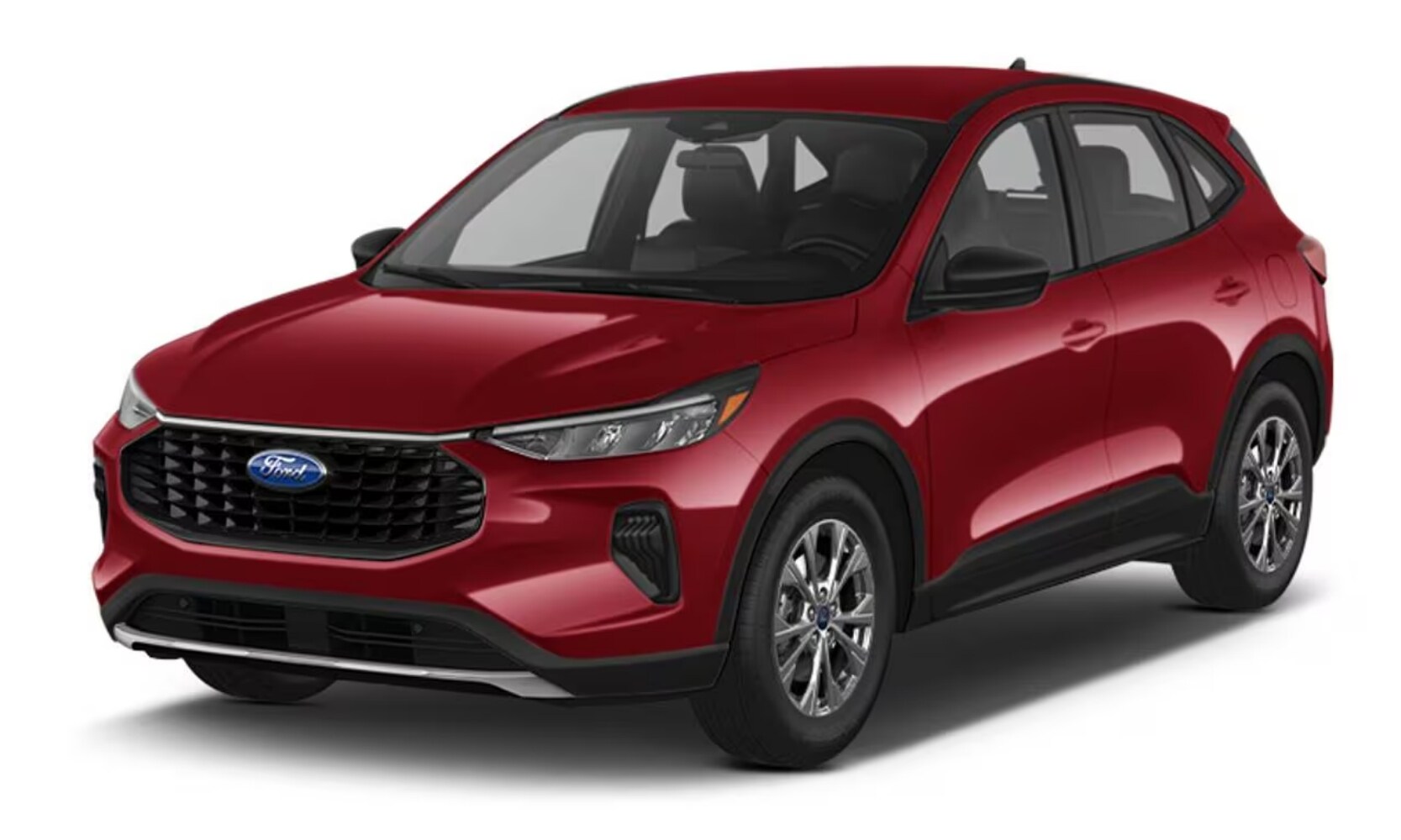Exterior image of a red 2025 Ford Escape Active on a white background