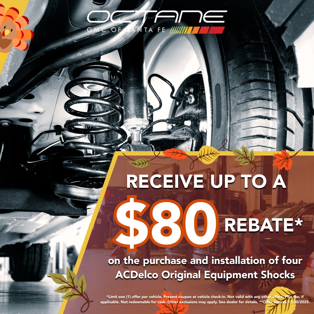 Receive upto $80 rebate on ACDelco Shocks