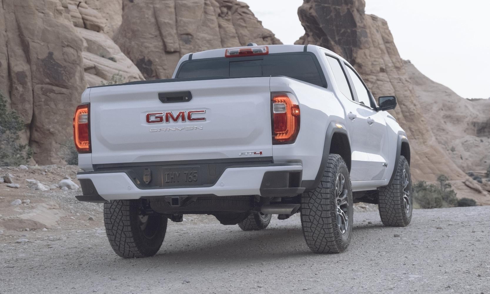 Rear exterior view of the Next Gen 2023 GMC Canyon AT4
