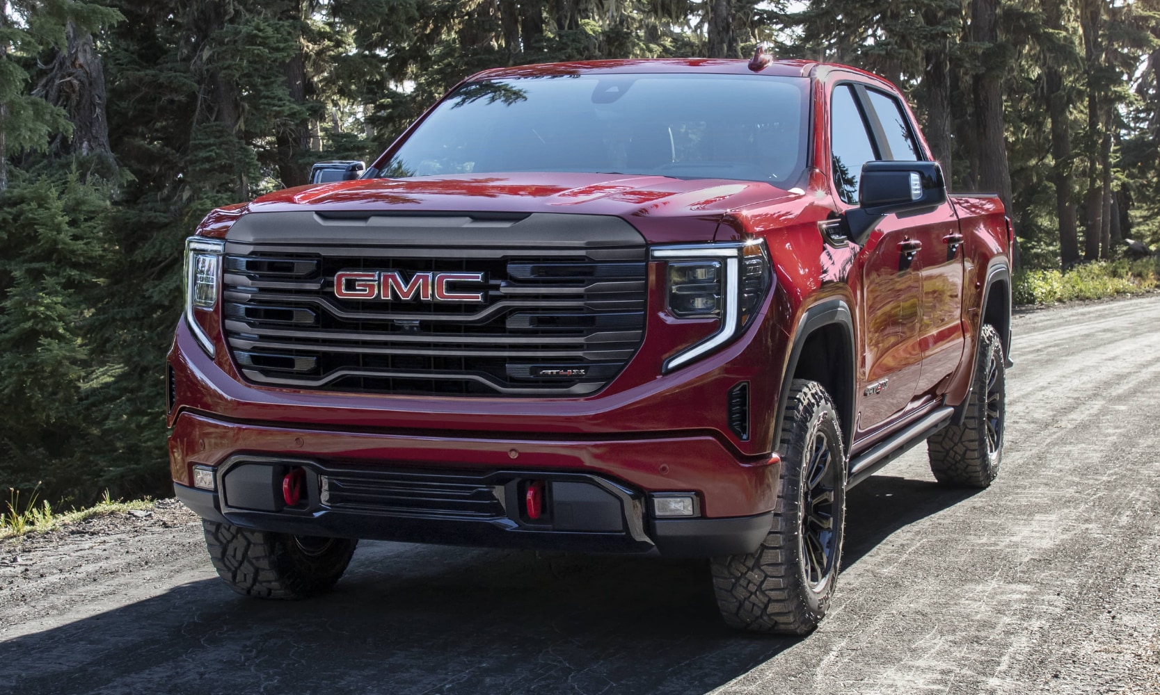 Profile view of the first-ever 2022 GMC Sierra 1500 AT4X off-road truck