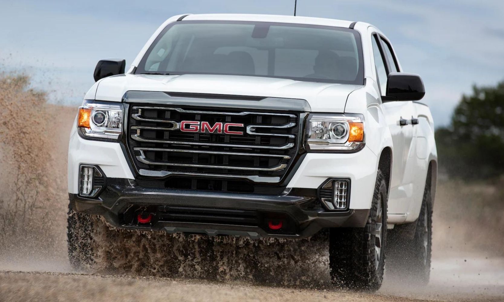 2022 GMC Canyon AT4 in white exterior color