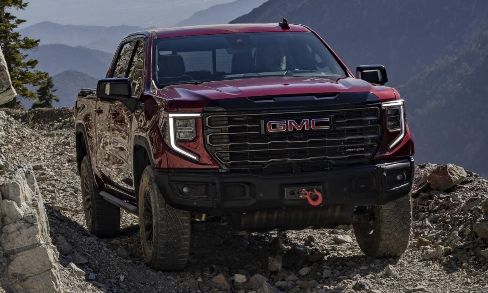 New 2023 GMC Sierra 1500 AT4X in red exterior color