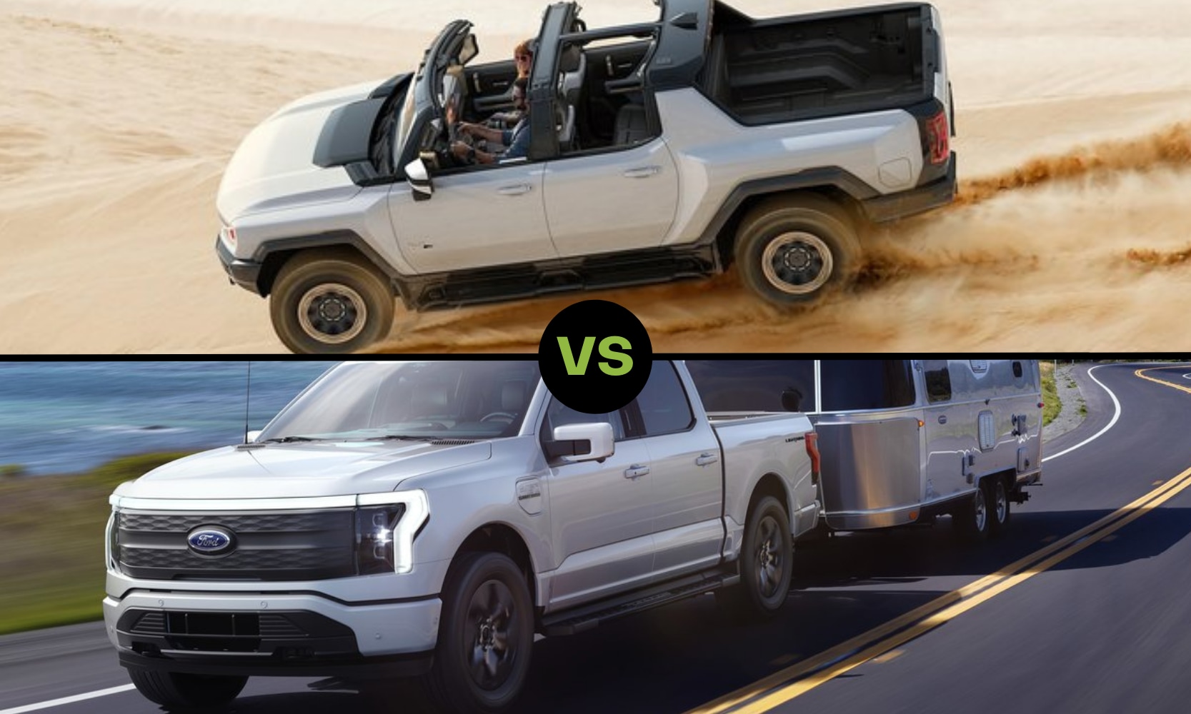 2022 GMC HUMMER EV Truck vs. 2022 Ford F-150 Lightning Performance Comparison