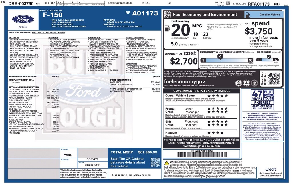 Certified 2024 Ford F-150 XLT Truck