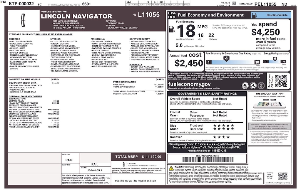 Certified 2023 Lincoln Navigator L Reserve SUV