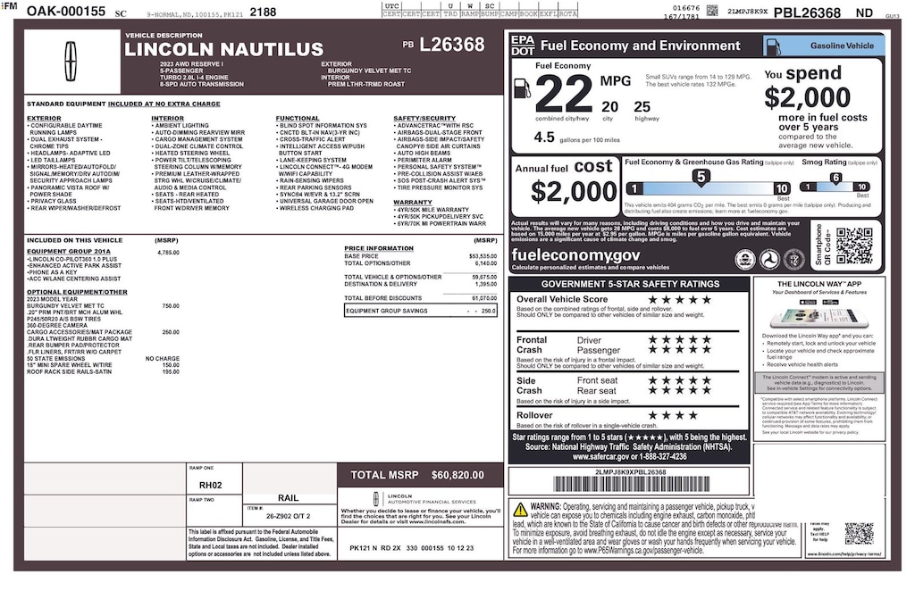 Certified 2023 Lincoln Nautilus Reserve SUV