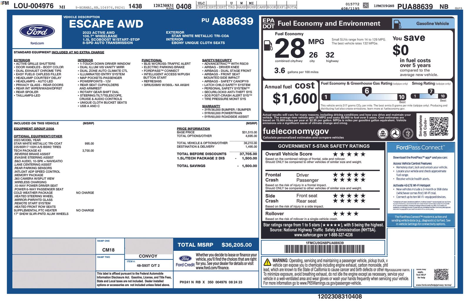2023 Ford Escape Active