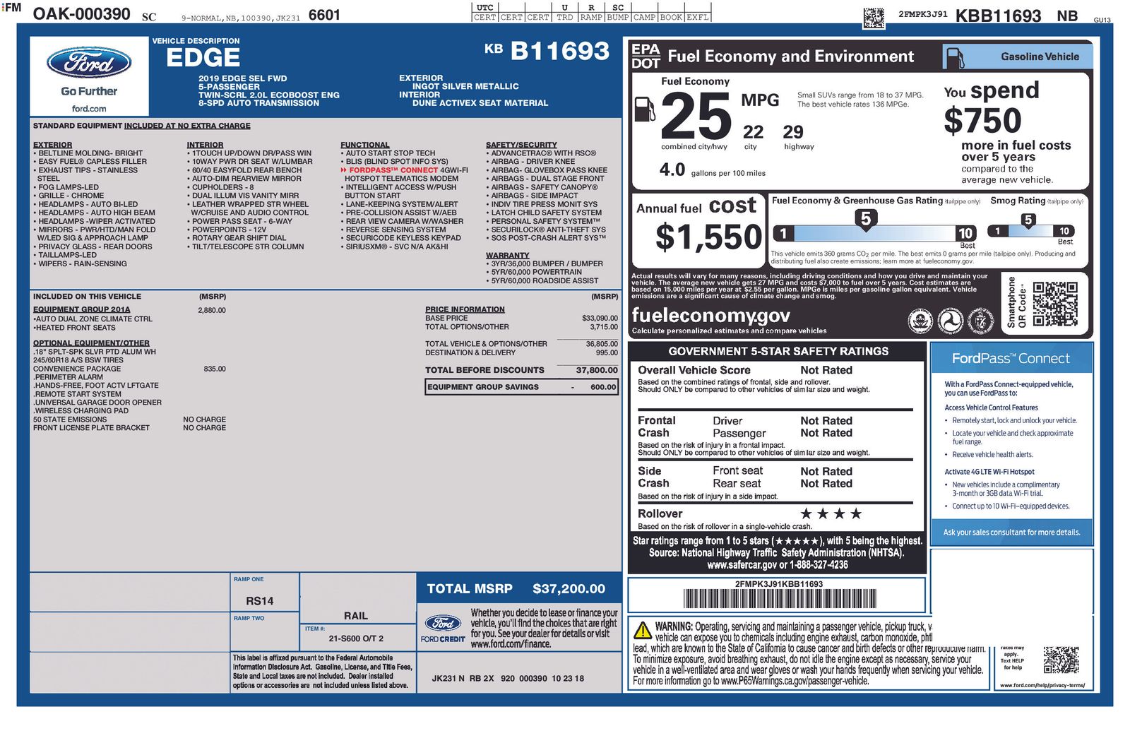 2019 Ford Edge SEL's photo