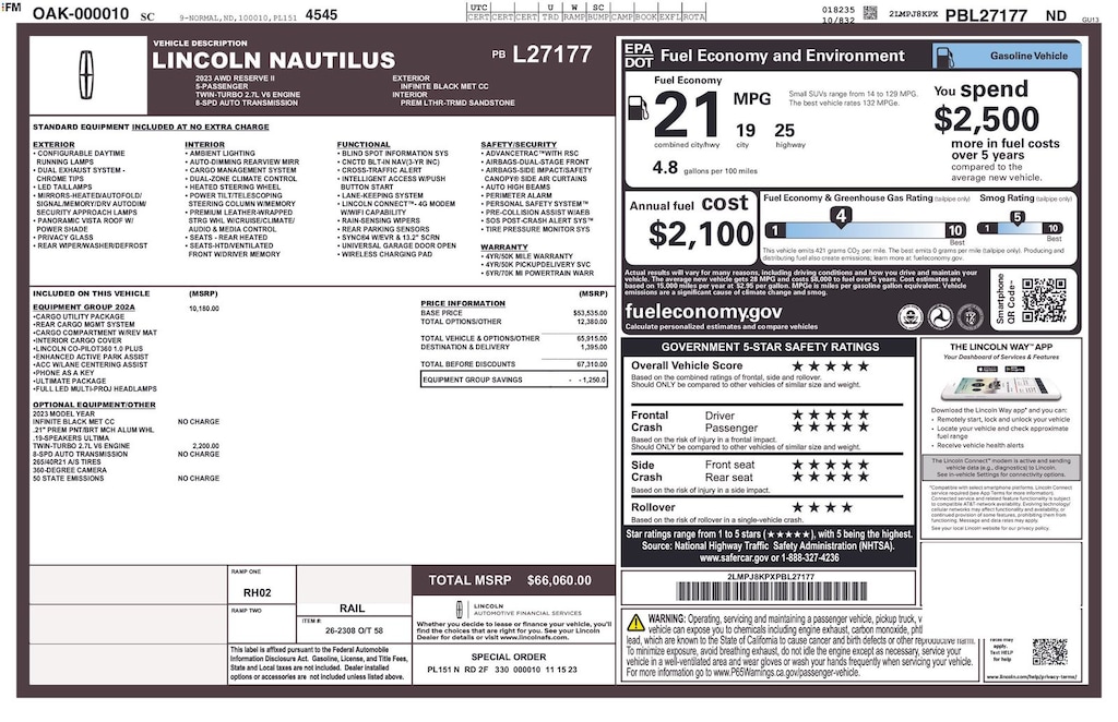 Certified 2023 Lincoln Nautilus Reserve SUV