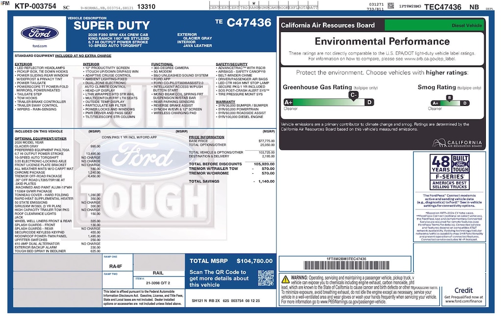 New 2026 Ford F-250 King Ranch Truck