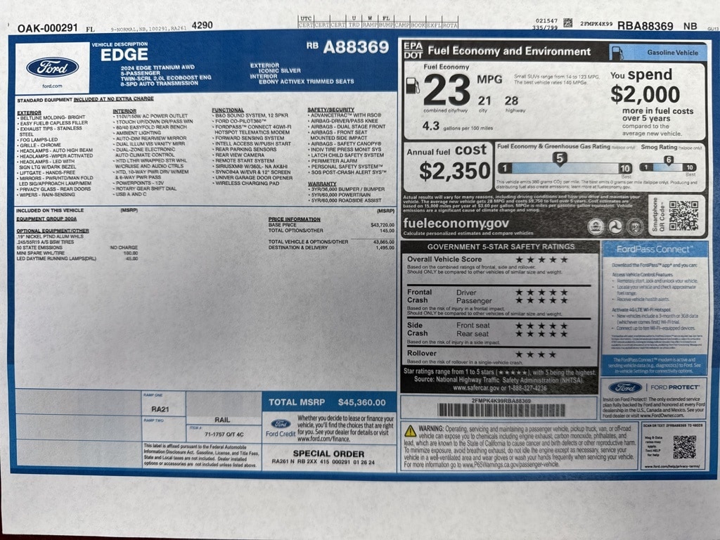 2024 Ford Edge Titanium's photo