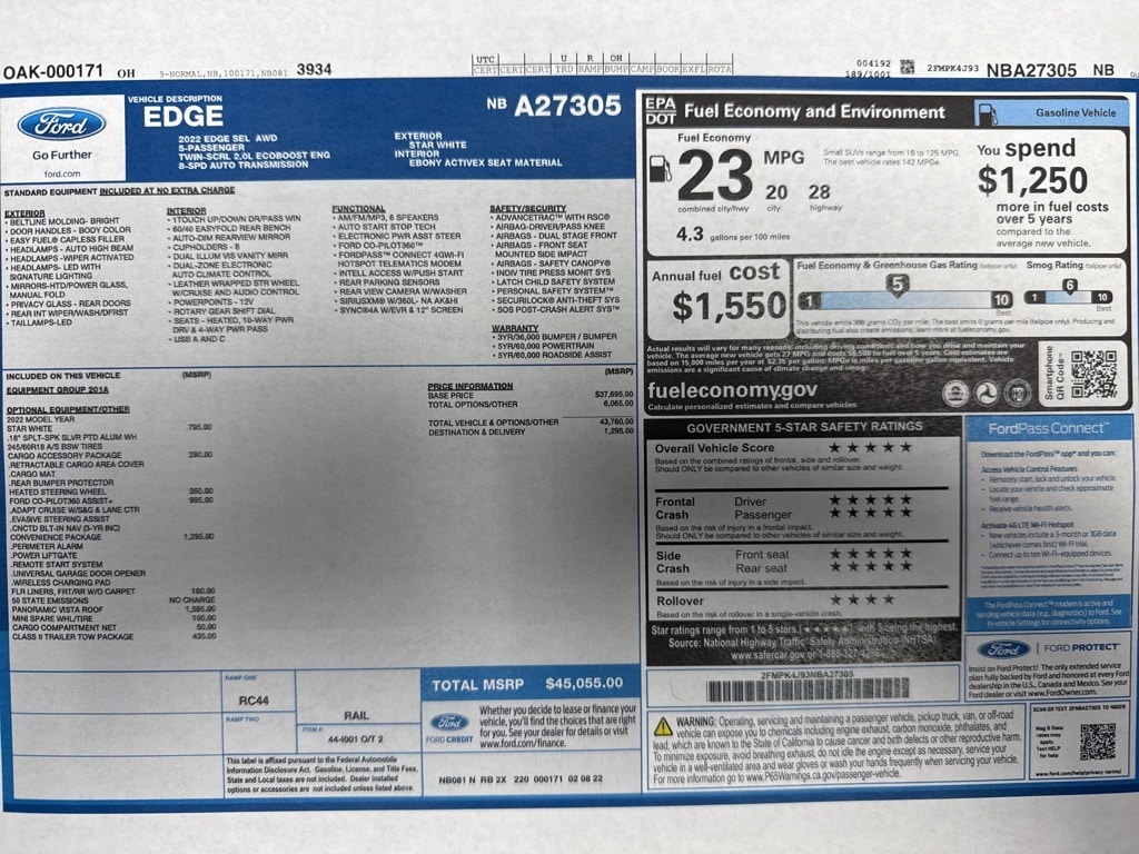 Used 2022 Ford Edge SEL SUV
