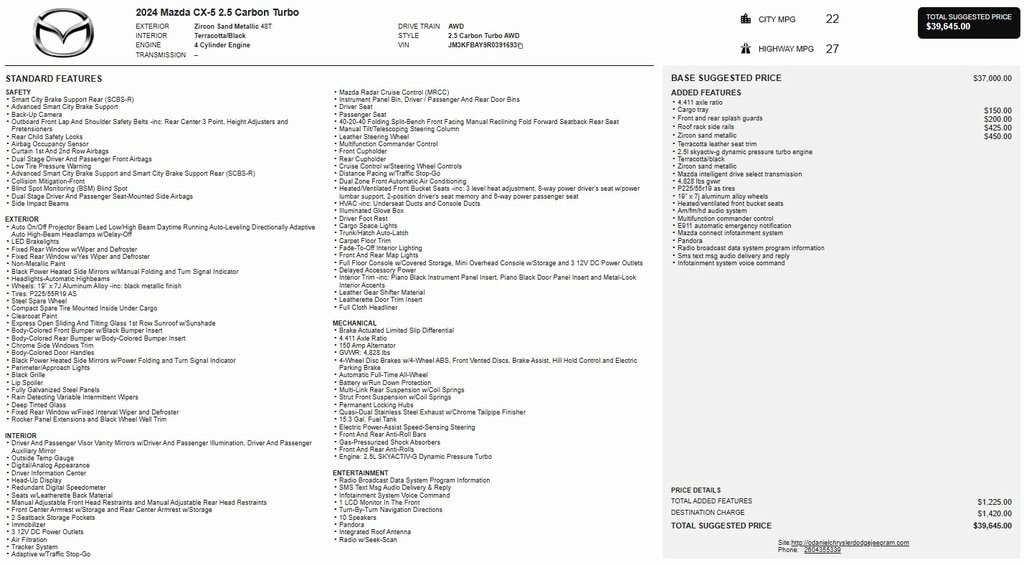 2024 Mazda CX-5 Carbon Turbo's photo