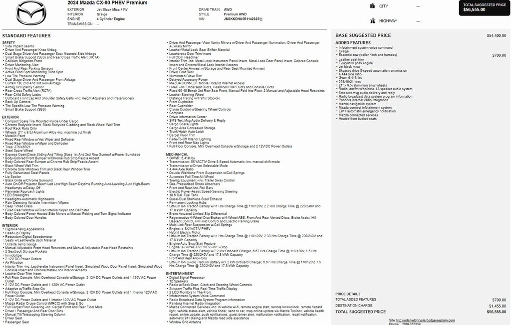 Used 2024 Mazda CX-90 Phev Premium SUV