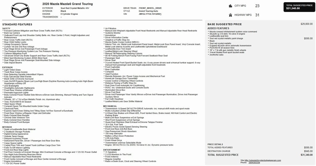 2020 Mazda MAZDA6 Grand Touring's photo