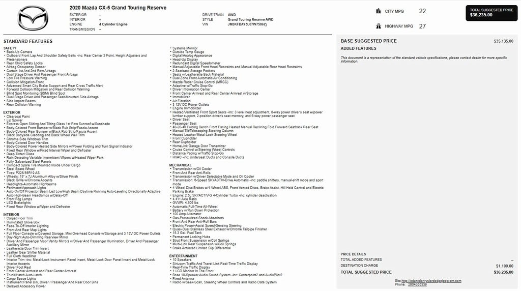 2020 Mazda CX-5 Grand Touring Reserve's photo
