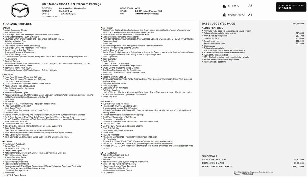 2025 Mazda CX-50 Premium's photo