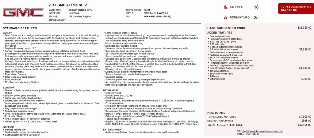 2017 GMC Acadia SLT-1's photo